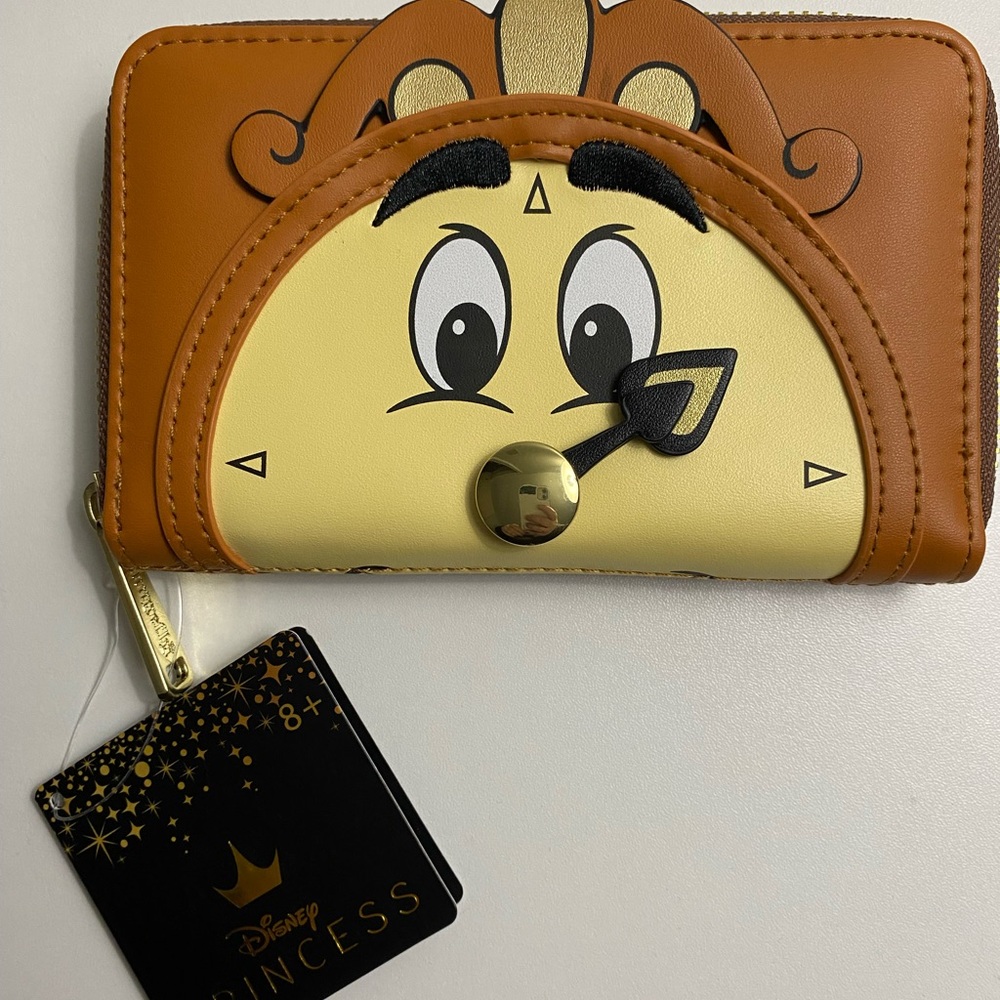 NWT RARE Disney Cogsworth Lounge fly Wallet with Zipper